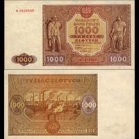 *1000 Zlotých Poľsko 1946, P122 VG - Kliknutím na obrázok zatvorte -